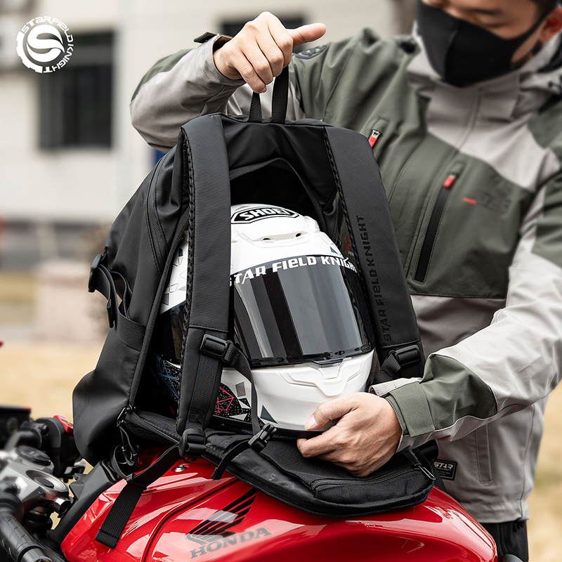 Cycling Gear For Large Men - SFK Motorrad-Fahrradhelm-Tasche Outdoor-Reiserucksack Spritzwassergeschützter Stoff Große
