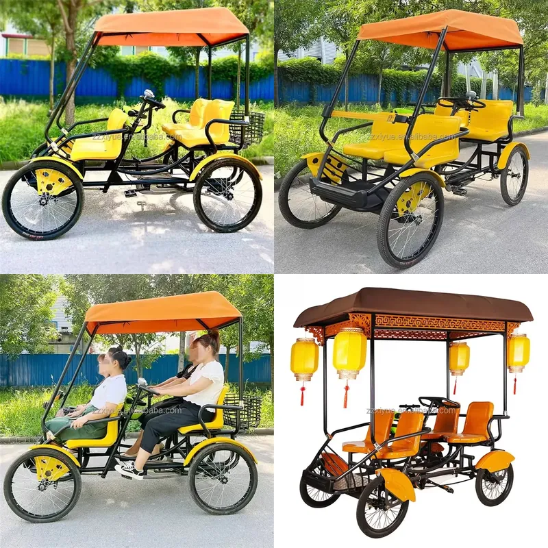 Cycling Quads - Stabiles Viersitzer-Familienfahrrad für Parktouren, Schweres Quad-Fahrrad