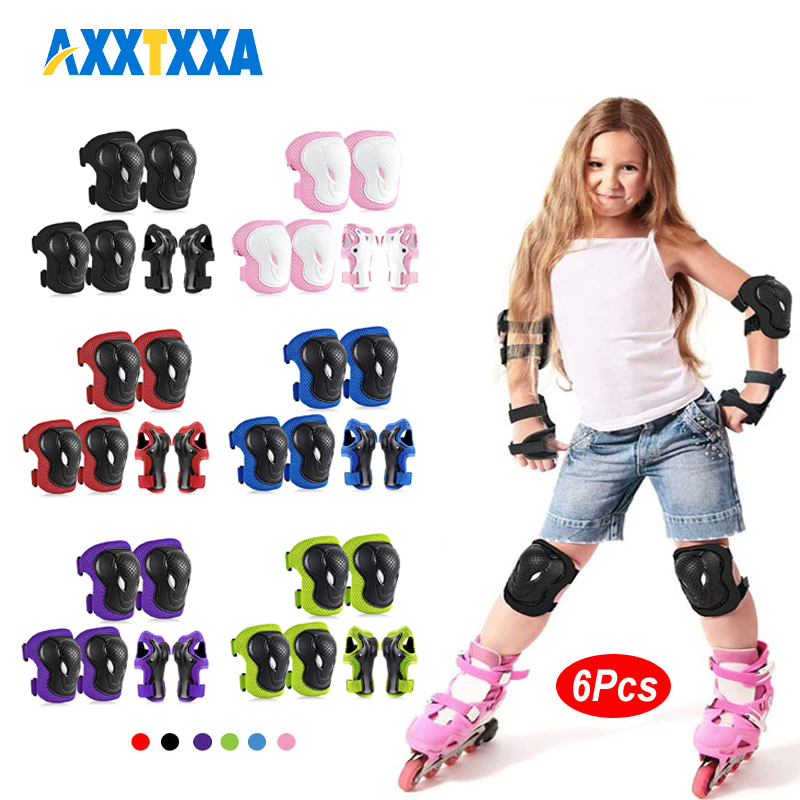 Cycling Protective Gear For Kids - 6 Stücke Kinder Knieschützer Ellenbogenschützer Wachen