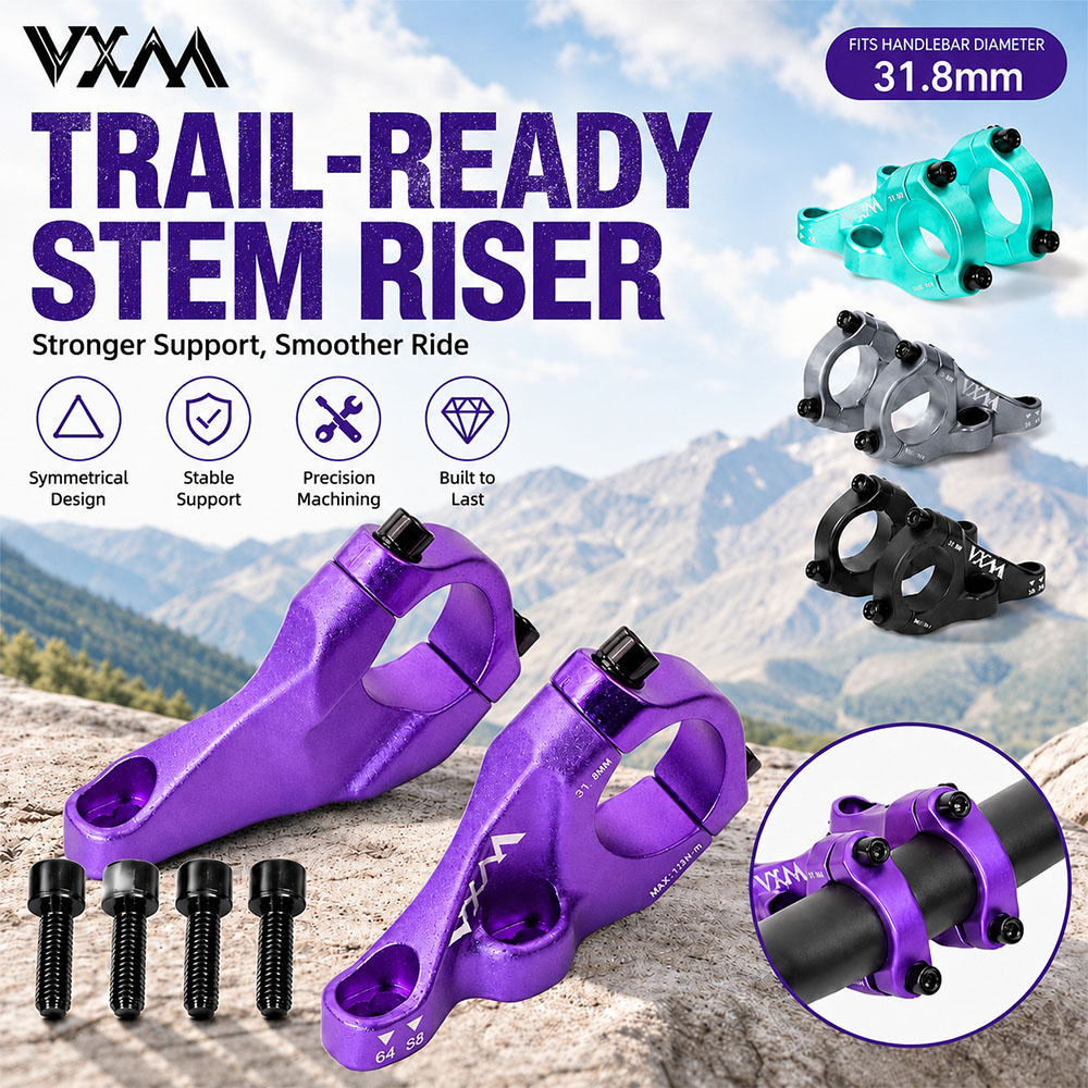 Cycling Gear Gravel - Geschmiedeter Aluminium-Fahrradlenker-Vorbau 31,8mm Klemme 58/64mm Doppelarm-Stütze